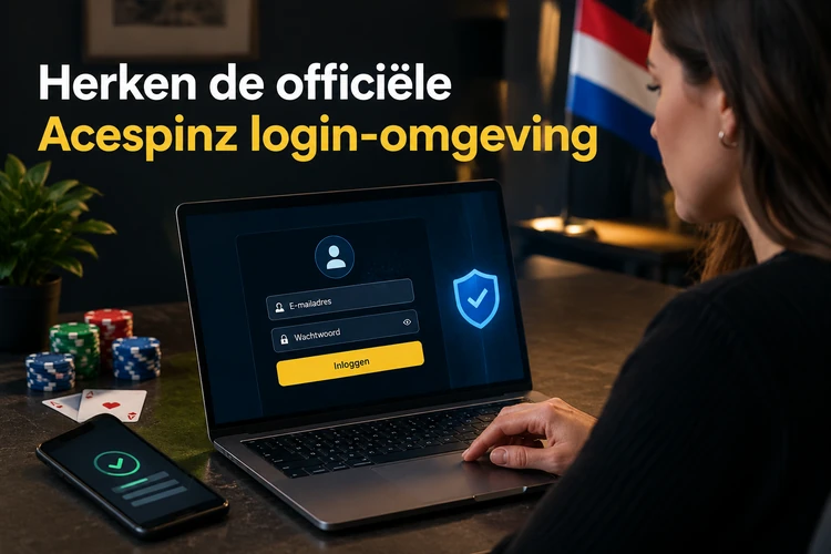 Herken de officiële Acespinz login-omgeving